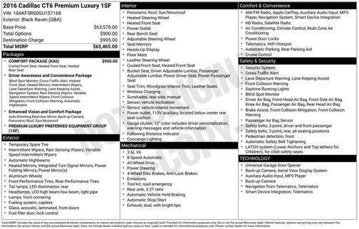 2016 Cadillac CT6 3.6L Premium Luxury