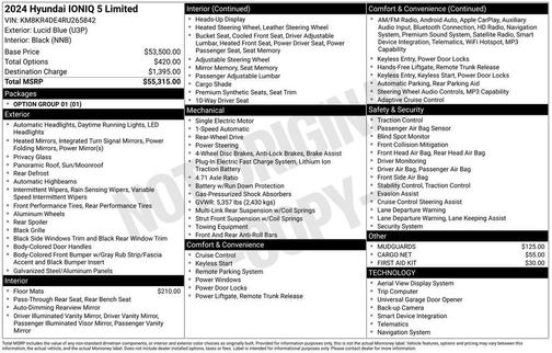 Blue 2024 Hyundai IONIQ 5 Limited