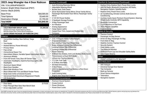 Bright White Clearcoat 2023 Jeep Wrangler 4xe Rubicon