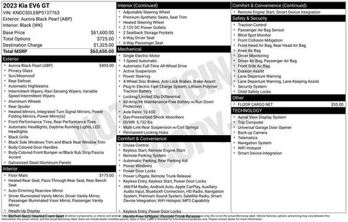 Aurora Black Pearl 2023 Kia EV6 GT