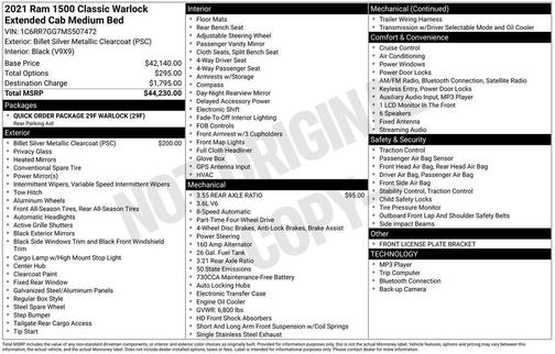 2021 RAM 1500 Classic SLT