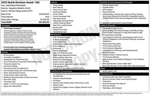 Sapphire Metallic 2023 Buick Envision Avenir