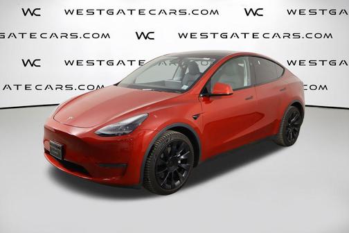 Maroon 2023 Tesla Model Y Long Range Dual Motor All-Wheel Drive