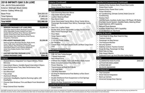 2018 INFINITI Q60 3.0t LUXE