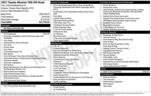 2021 Toyota 4Runner TRD Off Road