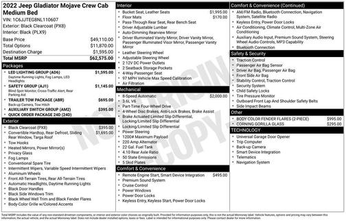 2022 Jeep Gladiator Mojave