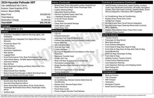 Steel Graphite 2024 Hyundai PALISADE XRT