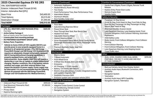 2025 Chevrolet Equinox EV RS
