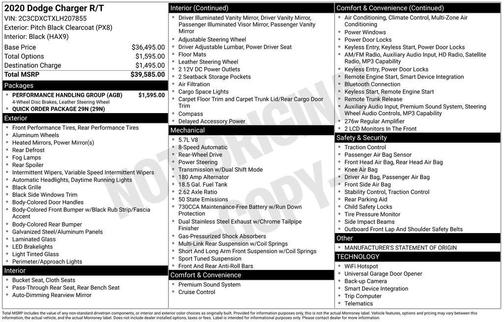 2020 Dodge Charger R/T