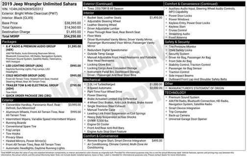 2019 Jeep Wrangler Unlimited Sahara