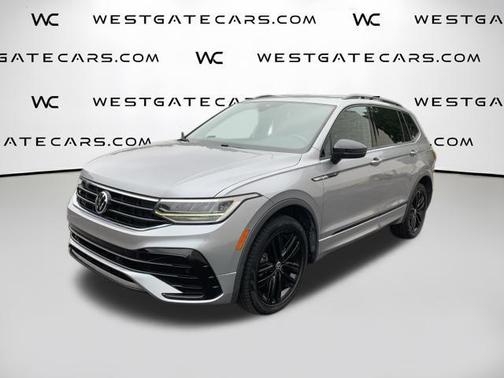 Silver Metallic 2022 Volkswagen Tiguan 2.0T SE R-Line Black