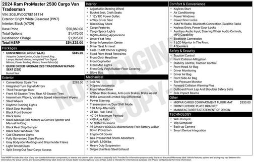 2024 RAM ProMaster 2500 High Roof