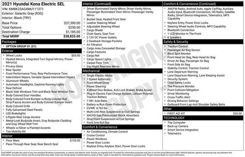Galactic Gray 2021 Hyundai KONA EV SEL