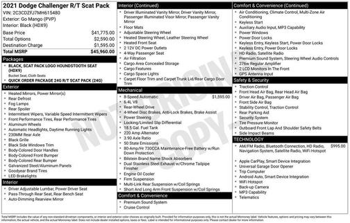 2021 Dodge Challenger R/T Scat Pack
