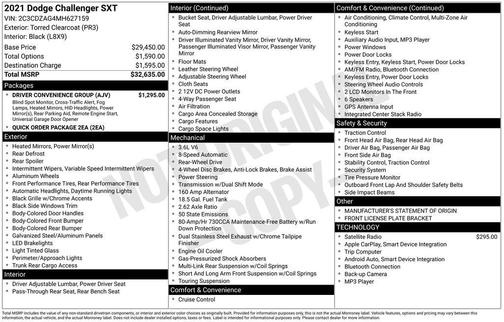2021 Dodge Challenger SXT