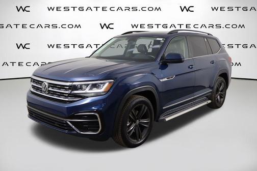 Tourmaline Blue Metallic 2021 Volkswagen Atlas 3.6L SE w/Technology