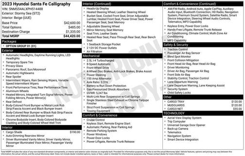 2023 Hyundai SANTA FE Calligraphy