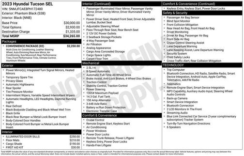Phantom Black 2023 Hyundai TUCSON SEL