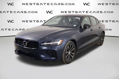 Denim Blue Metallic 2023 Volvo S60 Recharge Plug-In Hybrid T8 Plus Dark Theme