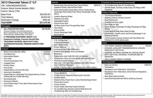 Black Granite Metallic 2013 Chevrolet Tahoe LT