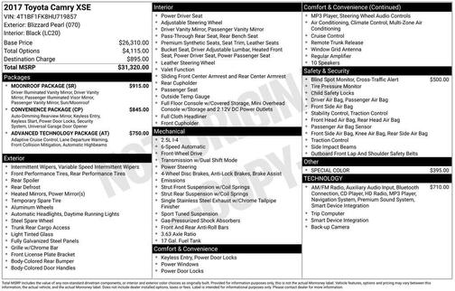 2017 Toyota Camry XSE