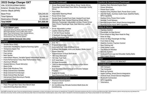 Smoke Show 2022 Dodge Charger SXT