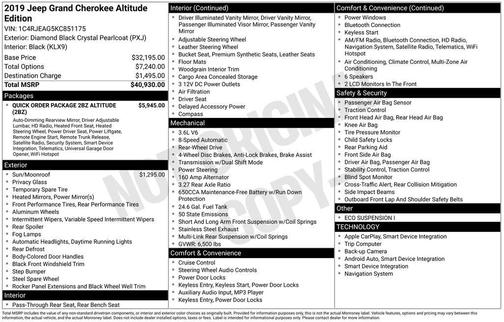 2019 Jeep Grand Cherokee Altitude