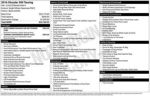 2016 Chrysler 200 LX