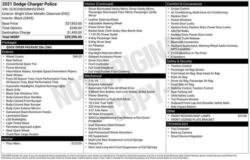 2021 Dodge Charger Police