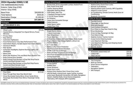 Cyber Gray 2024 Hyundai IONIQ 5 SE