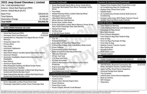 2022 Jeep Grand Cherokee L Limited