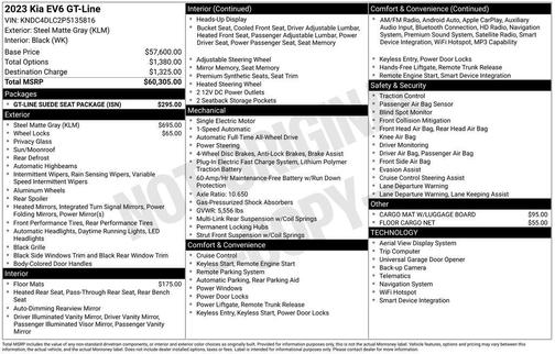 Steel Matte Gray 2023 Kia EV6 GT-Line