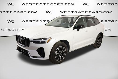 Crystal White Metallic 2024 Volvo XC60 B5 Plus Dark Theme