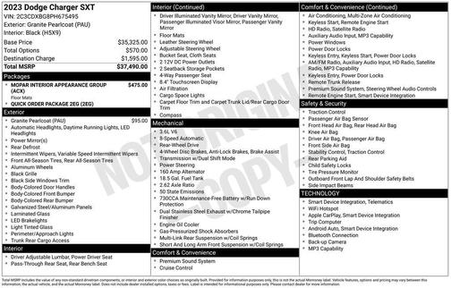 Granite Pearlcoat 2023 Dodge Charger SXT