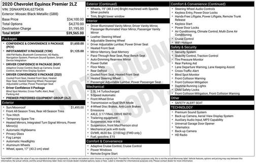 2020 Chevrolet Equinox Premier w/2LZ