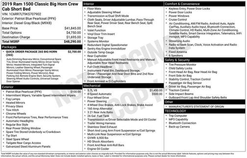Patriot Blue Pearlcoat 2019 RAM 1500 Classic Big Horn