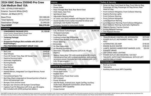 Summit White 2024 GMC Sierra 2500 Pro