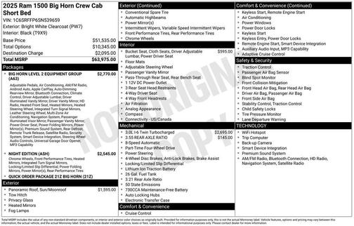 Bright White Clearcoat 2025 RAM 1500 Big Horn/Lone Star