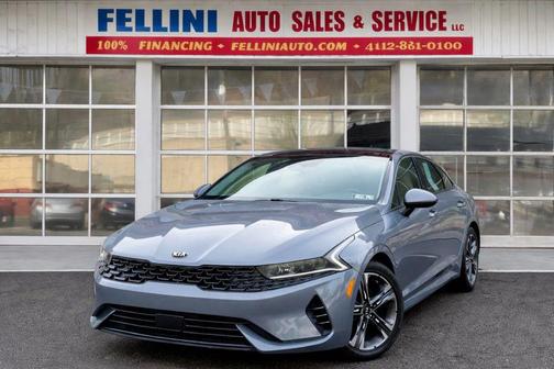 Gray 2021 Kia K5 EX Sedan 4D