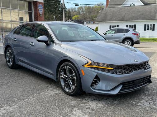 Gray 2021 Kia K5 EX Sedan 4D