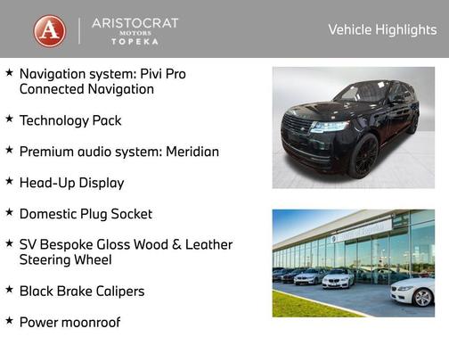 Santorini Black Metallic 2023 Land Rover Range Rover P530 SE