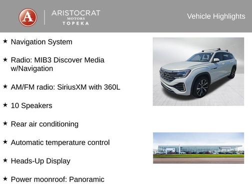 Opal White Pearl 2024 Volkswagen Atlas 2.0T SEL Premium R-Line 4MOTION