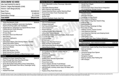 2026 BMW X3 M50 xDrive