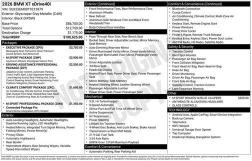 2026 BMW X7 xDrive40i