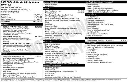 2026 BMW X5 xDrive40i