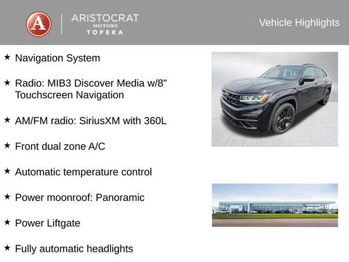 Deep Black 2023 Volkswagen Atlas Cross Sport 3.6L V6 SEL R-Line