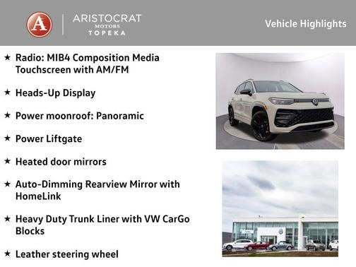 2026 Volkswagen Tiguan 2.0T SE R-Line Black 4MOTION