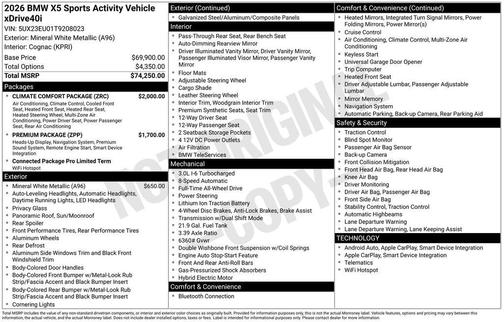 2026 BMW X5 xDrive40i