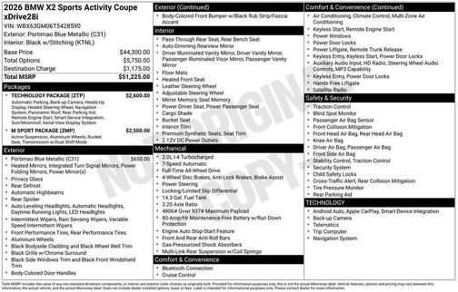 2026 BMW X2 xDrive28i