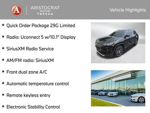 Diamond Black Crystal Pearlcoat 2024 Jeep Compass Limited